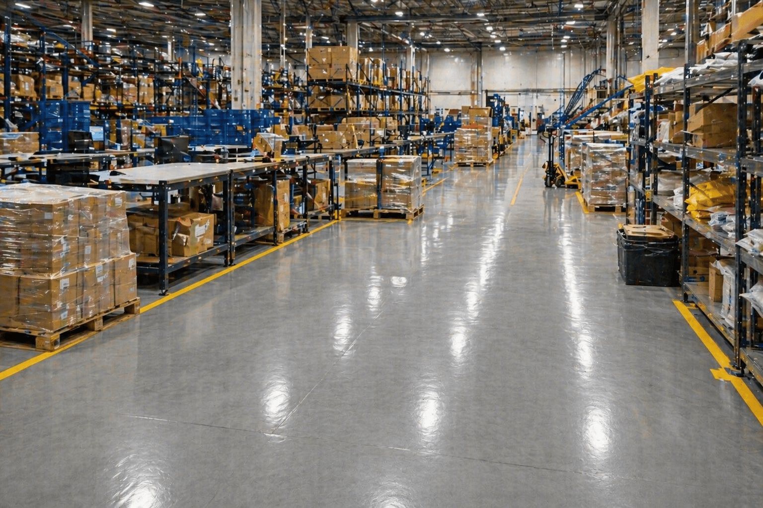 Komisioniranje in distribucijska cona v logističnem objektu
